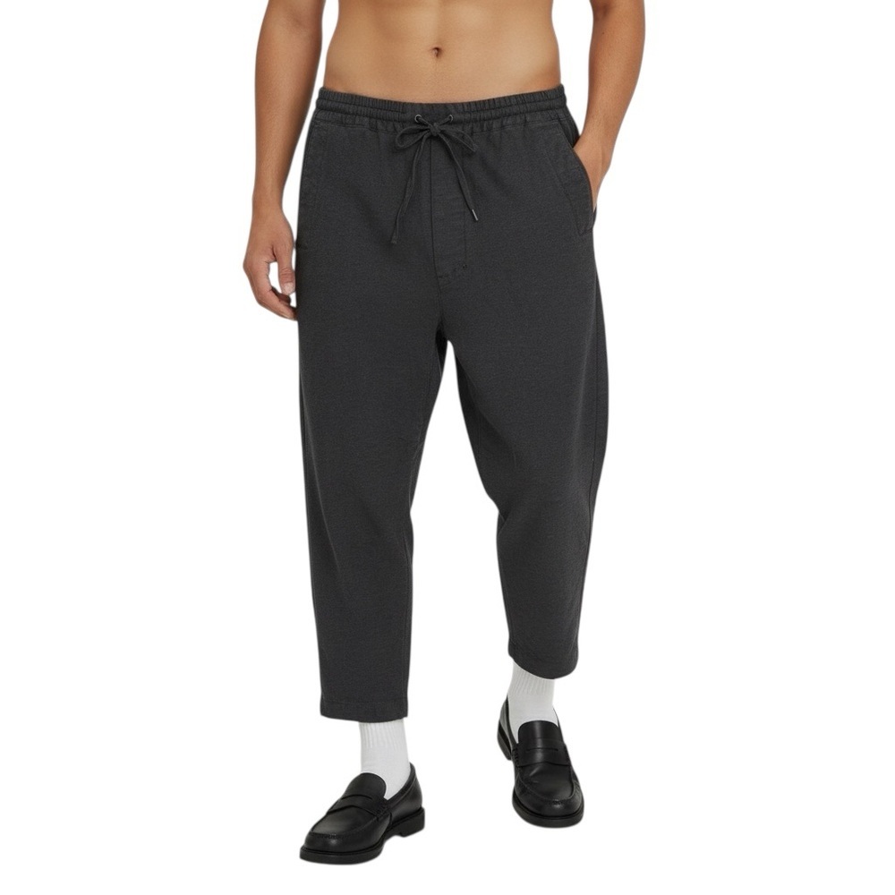 Chapter A/W 2015 Dark Gray Cropped Drawstring Trousers Men’s 36 Linen Blend